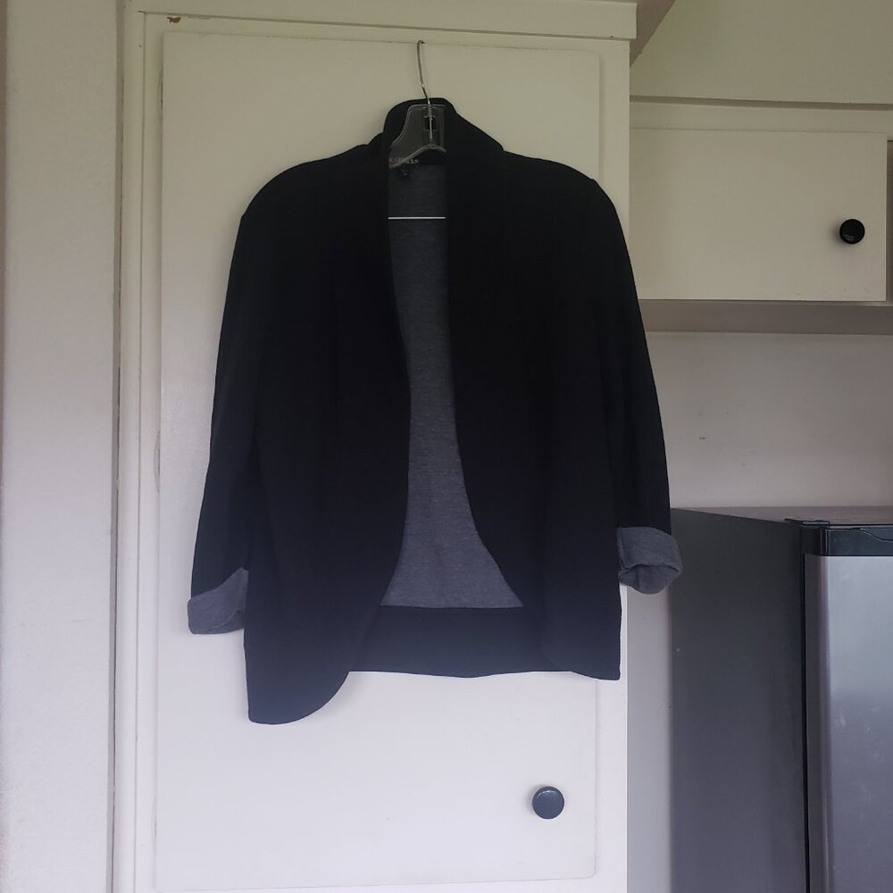 Express Black cotton jacket with grey sweatshirt lining Size Small